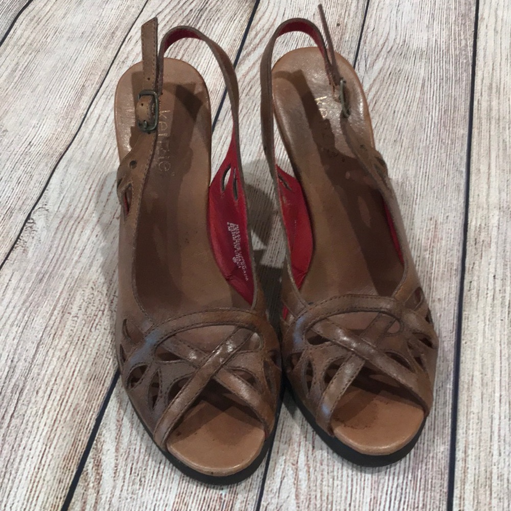 Kensie brown wedge sandal 6